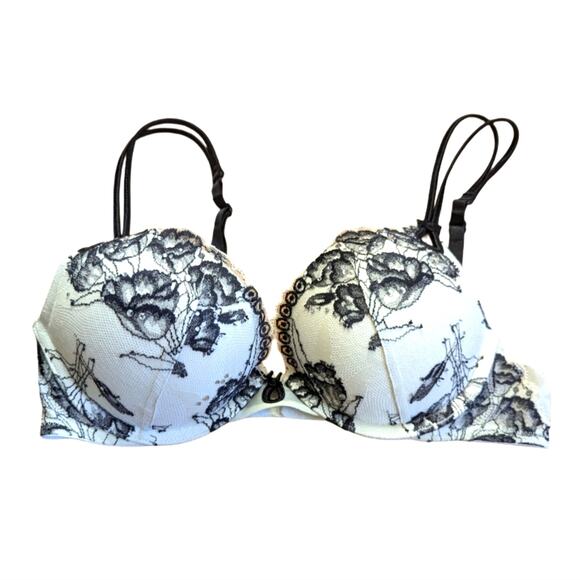 Victoria's Secret Sexy Little Things Padded Add A size Push Up Rhinestone Bra